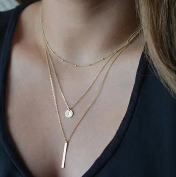 Three Layer Neck Chain - Gold